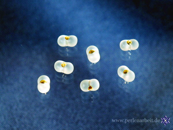 Die Farfalle-Perlen (Farfalle-Glasperlen)- kleine Doppelperlen