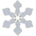 Vierte Bild. Anleitung: Schneeflocke aus Perlen