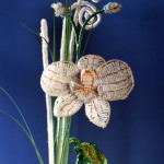 Perlenarbeit - Orchidee aus Perlen