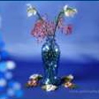 Foto: Perlenarbeiten. Blumenstrauß aus Perlenblumen - Schneeglöckchen